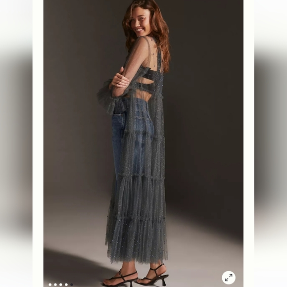 Anthropologie/ Elizabeth Gilbert Embellished Duster - Picture 5 of 11